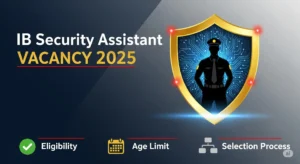 IB Security Assistant Recruitment 2025 : 10वीं पास के लिए सरकारी नौकरी का बड़ा मौका